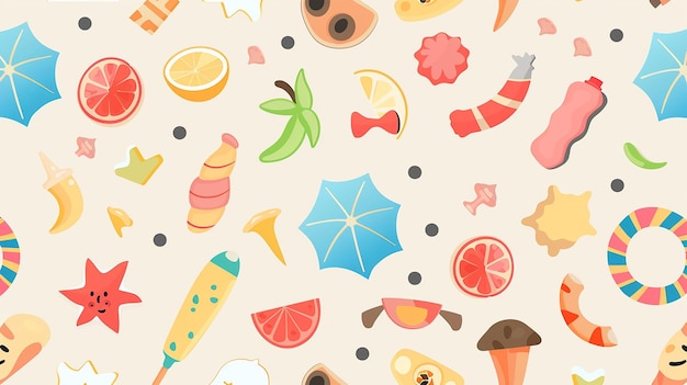 fundo de padrão sem costura de verão