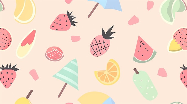 fundo de padrão sem costura de verão