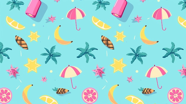 fundo de padrão sem costura de verão