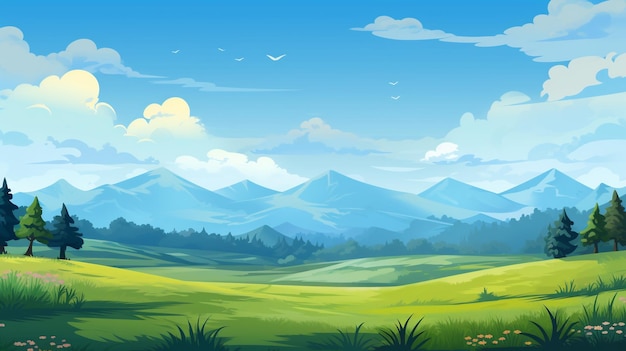 fundo de paisagem de luz do dia 2d savvana