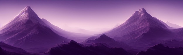Fundo de paisagem de montanha com textura escura mínima, papel de parede moderno Ilustração de banner gráfico simples Panorama