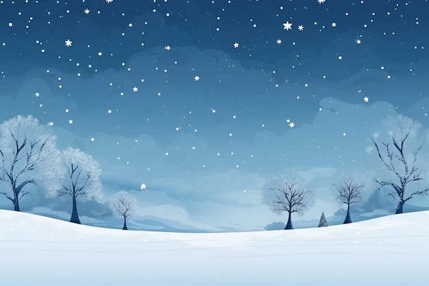 Fundo de paisagem de Natal com neve caindo