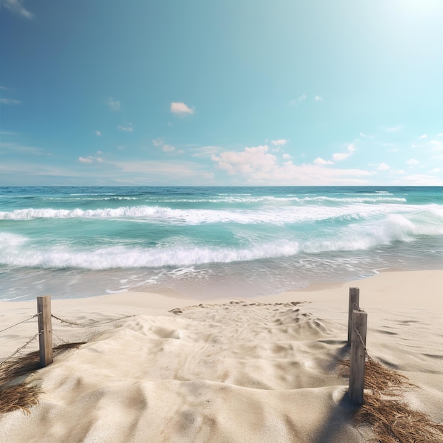 fundo de paisagem marinha com ondas