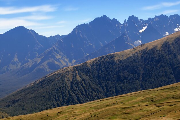 Foto fundo de paisagem montanhosa