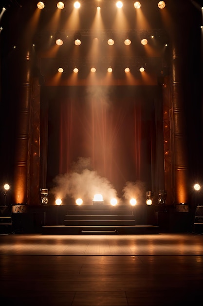 Foto fundo de palco de madeira para composição