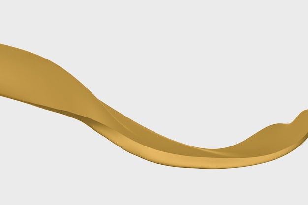fundo de pano fluindo dourado de renderização 3D