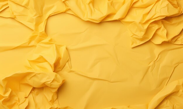 Foto fundo de papel amarelo arrugado com espaço para texto ou imagem