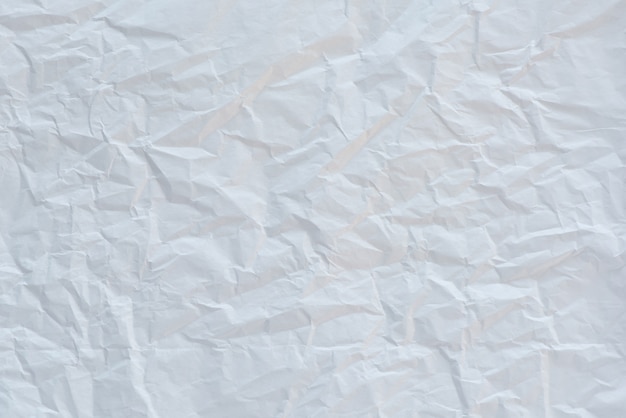 Fundo de papel amassado branco abstrato