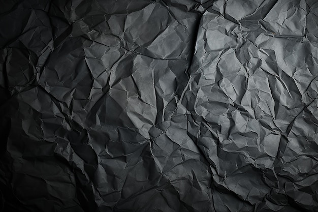 Fundo de papel amassado cinza escuro