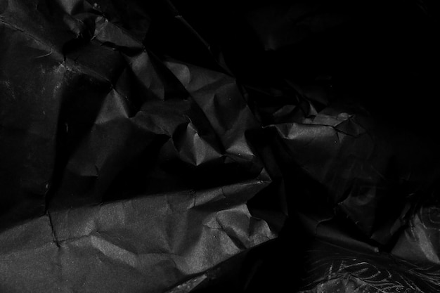 fundo de papel amassado preto amassado fundo de textura grunge