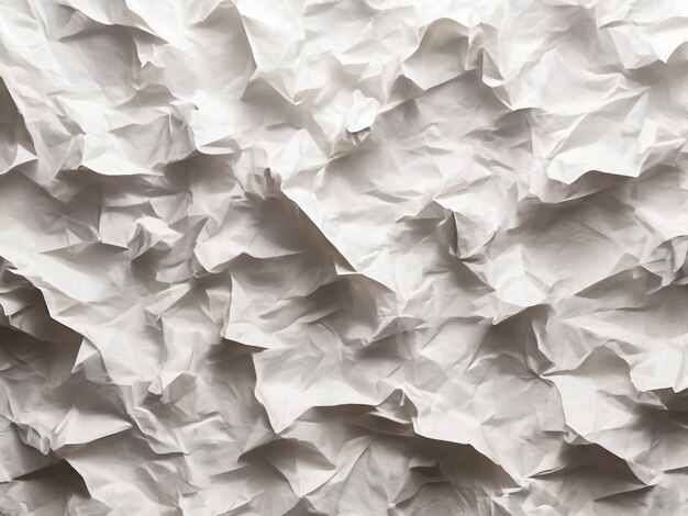 Foto fundo de papel branco de textura de papel branco amassado de forma abstrata de fundo com papel de espaço para
