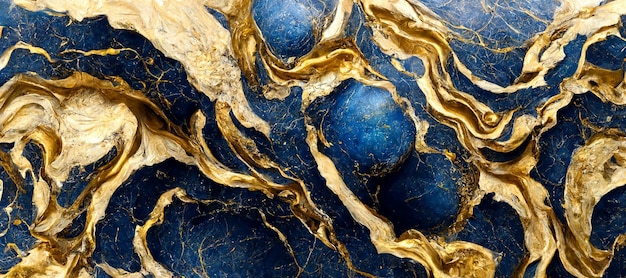Fundo de papel de parede abstrato de textura de mármore textura de mármore de luxo ouro e azul