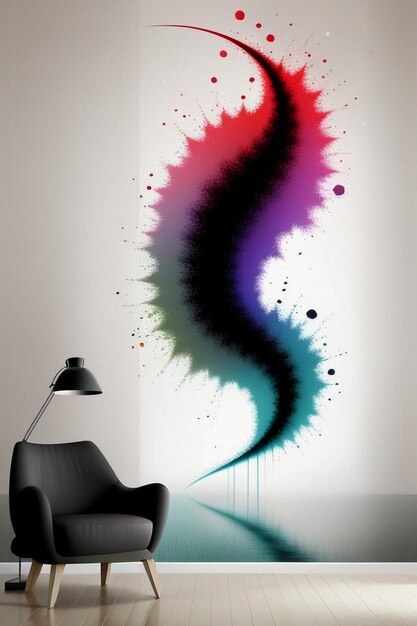 Fundo de papel de parede criativo estilo simples ilustração colorida forma de banner de arte abstrata