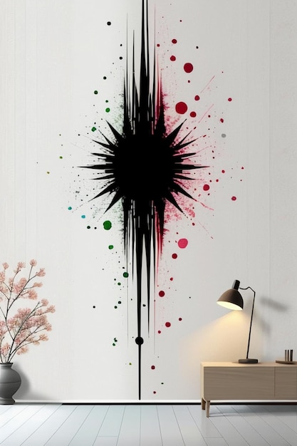 Fundo de papel de parede criativo estilo simples ilustração colorida forma de banner de arte abstrata