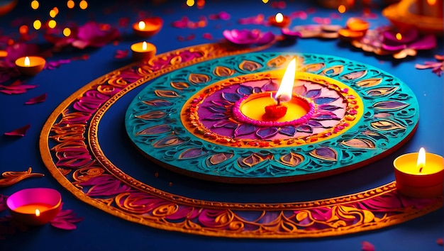 Fundo de papel de parede feliz de Diwali