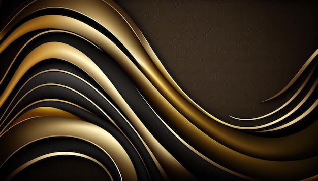 Fundo de papel de parede gradiente preto e dourado, textura suave, luxo Feito por IAInteligência artificial