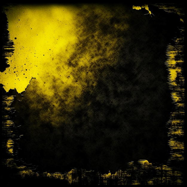 Foto fundo de parede de estúdio de textura abstrata de concreto preto e amarelo vintage grunge