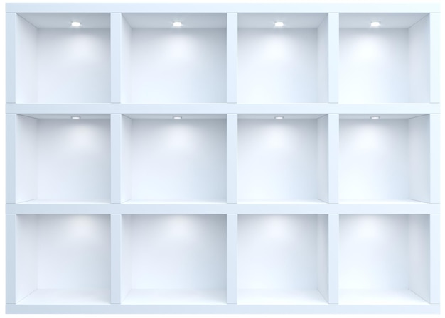 fundo de parede de prateleiras de vitrines de móveis