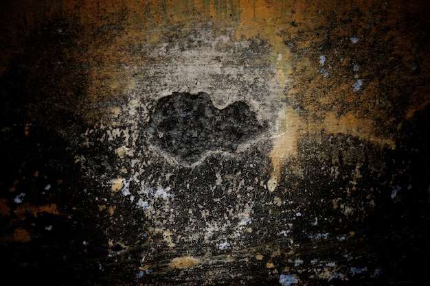 Fundo de parede escura assustadora paredes velhas cheias de manchas e arranhões fundo de parede do conceito de horror