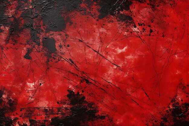 fundo de parede pintado de grunge vermelho e preto