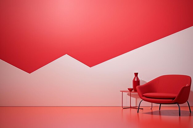 Fundo de parede vermelho minimalista