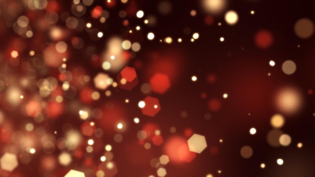 Foto fundo de partículas de brilho vermelho dia dos namorados de natal brilho vermelho bokeh feixe de raios de luzes vintage