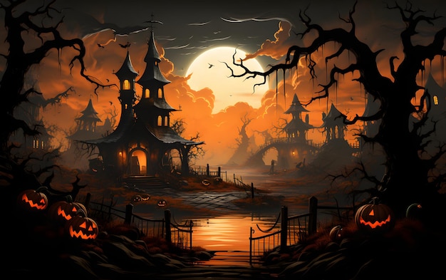 Fundo de partidas de Halloween