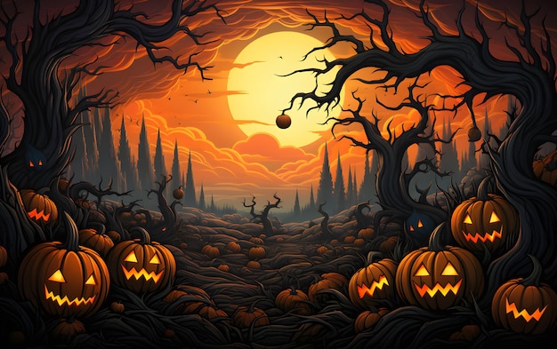 Fundo de partidas de Halloween