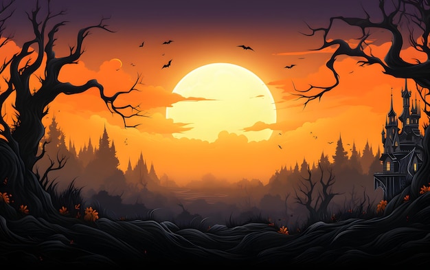 Fundo de partidas de Halloween