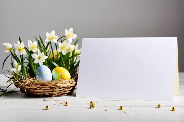 fundo de páscoa copyspace cartão de páscoa com ovos feliz páscoa papel de parede de páscoa modelo de páscoa