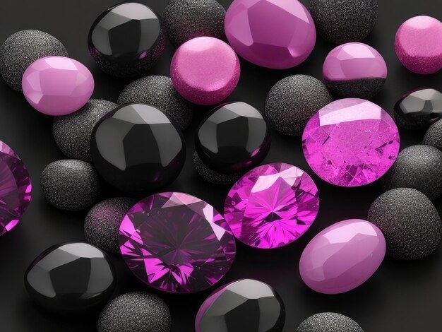 Fundo de pedras rosa e pretas