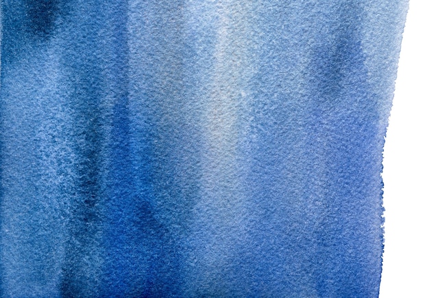 Fundo de pinceladas de aquarela azul Arte abstrata Textura Aquarelle com borda rasgada