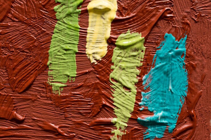 Foto fundo de pintura abstrata papel de parede para uma exposição de pintores ou fábrica de tintas