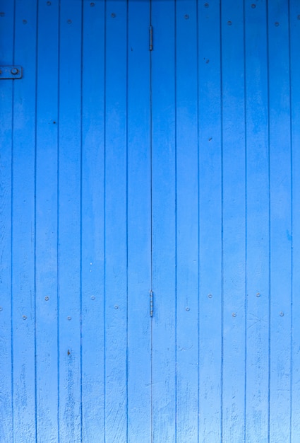 Fundo de placa de painel de cerca de madeira áspera, piso ou parede de cor áspera azul