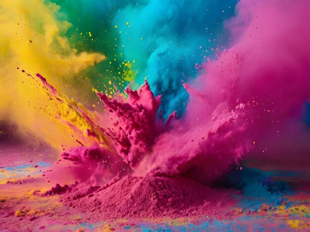 Foto fundo de pó de salpicaduras do festival de holi