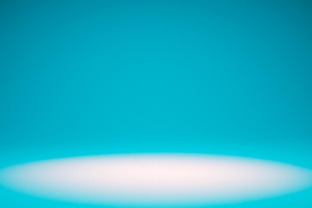 Fundo de pódio turquesa ou azul com luz de ponto no meio