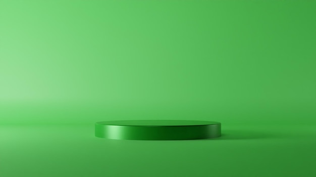 Fundo de pódio verde minimalista com exibição do produto