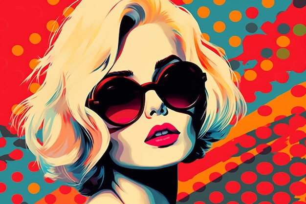 Fundo de pop art labial