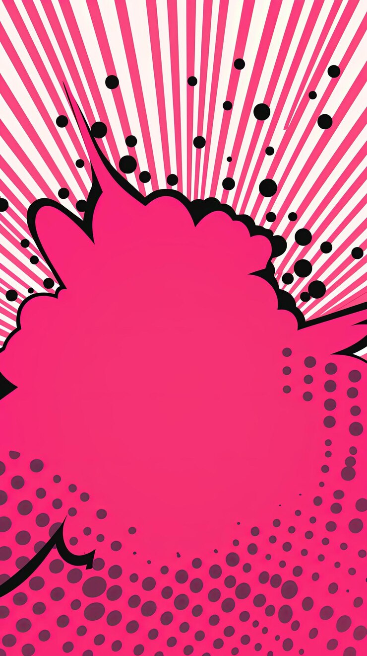 Foto fundo de pop art rosa em estilo cômico retro com pontos de meio tom ilustração vetorial do fundo com