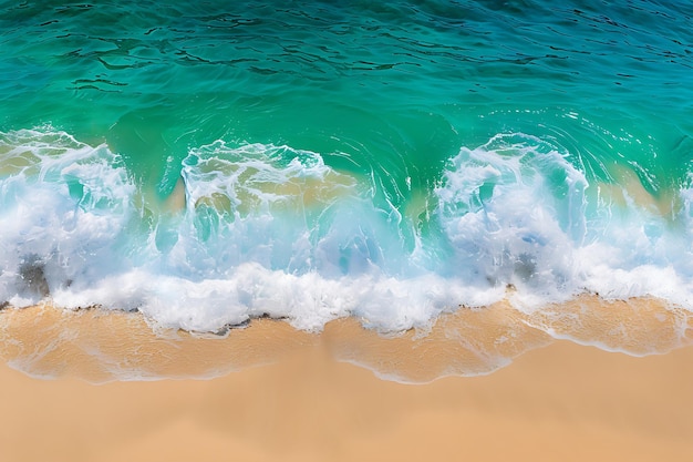 Fundo de praia de ondas e areia com espaço de cópia