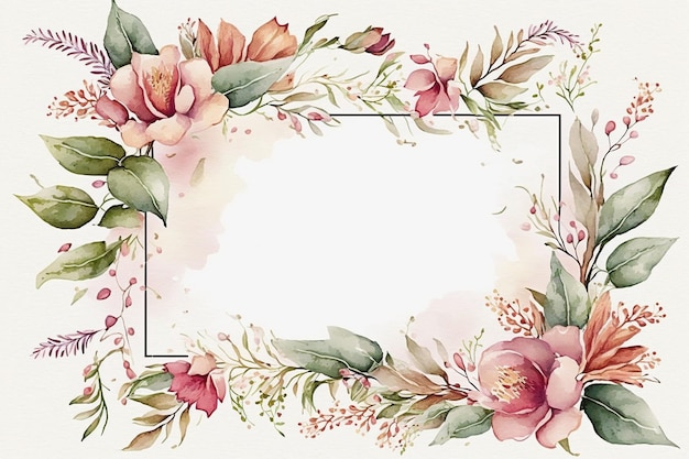 Fundo de quadro floral aquarela rosa