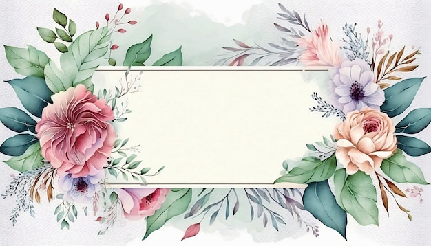 Foto fundo de quadro floral lindo com cores suaves