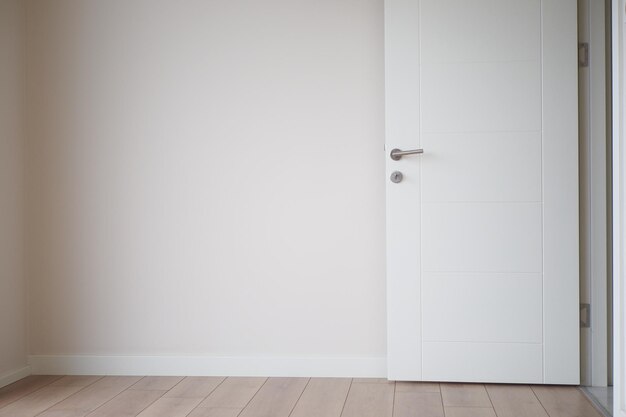 Fundo de quarto interior limpo em branco, canto de paredes brancas vazias