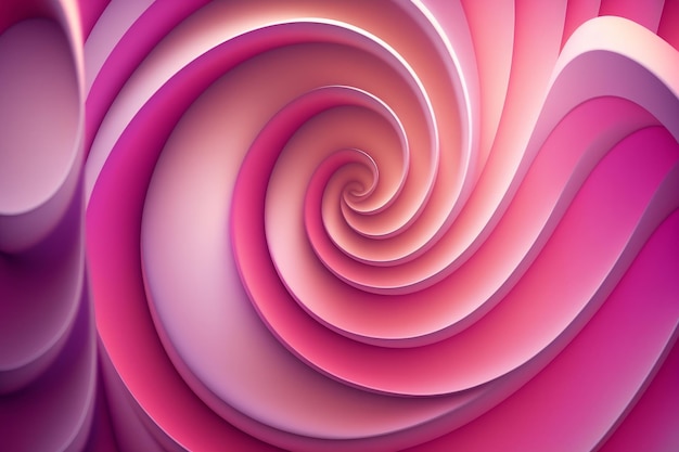 Fundo de redemoinho rosa gradiente Ilustração AI Generative