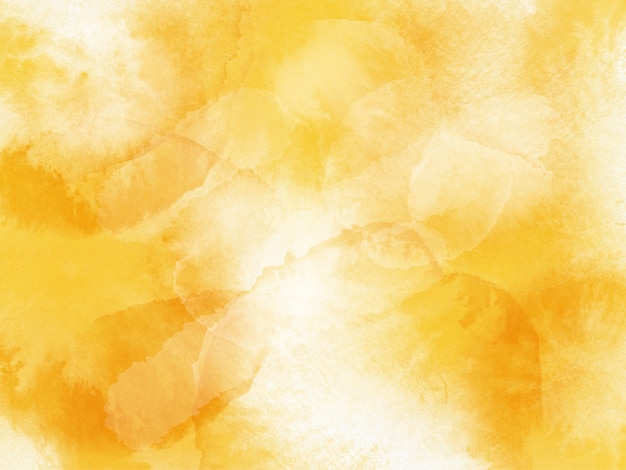 Fundo de respingo de pincel aquarela brilhante amarelo