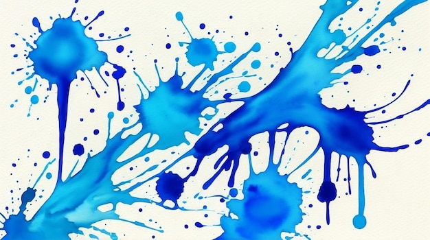 fundo de respingos de tinta azul mancha aquarela