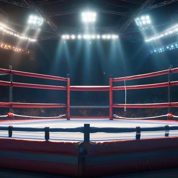 Foto fundo de ringue de boxe gerado com ai