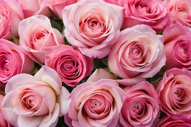 Foto fundo de rosas cor-de-rosa de perto