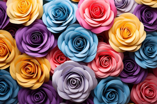 fundo de rosas multicoloridas