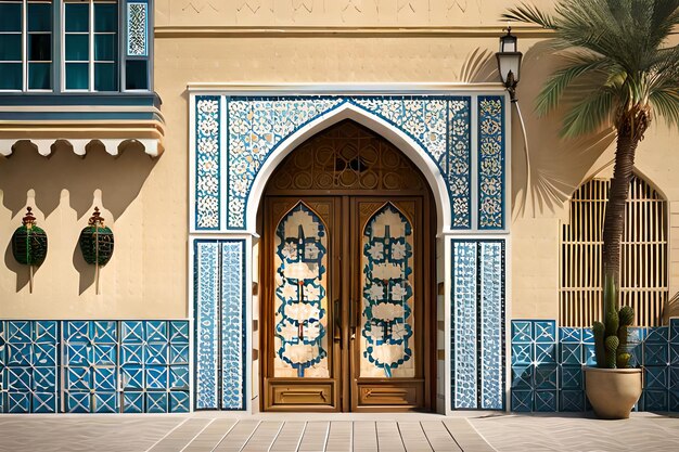 fundo de rua árabe características arquitetônicas islâmicas para design de jogo